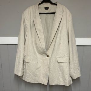 City Chic Women's Plus Size Sicilian Linen Blend blazer